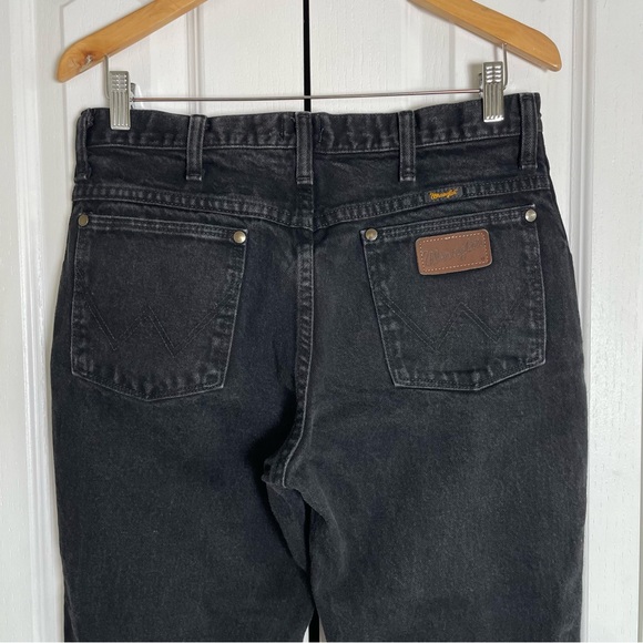 Wrangler Cowboy Cut Slim Jeans 36MWZBK Men's 32x30* Black (Actual 30x24) Short - Picture 8 of 15